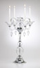 Contemporary Venetian Style Fluted Crystal and Chrome, 29 inch Candelabrum, 4819