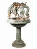 Lost Wax Cast Bronze - 50 Inch Courtyard | Entry Fountain - Polychrome Patina