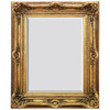 A French Baroque Louis Quatorze Style, 7.5"w Oversized Frame, Large 55"t Drama Bevel Glass Dorado de Oro Gold Mirror, 6967