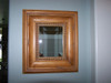 Carved Pine and Gold, 5.25" Wide Distressed Frame, Small 20" x 18" Drama Bevel Traditional Mirror, 4430