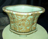 Celadon Green and Gold Arabesque - Luxury Handmade Reproduction Chinese Porcelain - 14 Inch Planter | Centerpiece - Style 47