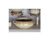Style 591 - Neo Classical Ivory and Gold - Luxury Handmade Reproduction Chinese Porcelain - 22 Inch Foot Bath | Planter | Centerpiece Style 591