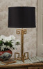 Iron Bamboo - Accent, Tabletop, Lamp - 32 Inch, Round Shape - Antiqued Gold Finish