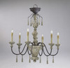 A French Country Style - Wrought Iron - Six Light Chandelier - Shabby Chic | Carriage Barn Finish