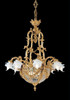 European Reproduction Caryatid Chandelier in Gilt Bronze Ormolu, Swarovski Strass Crystal - 35.43 Inch - 24 Karat Gold Finish