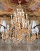 #European Reproduction | Louis XV, Rococo, 66 Light Chandelier in Gilt Bronze Ormolu | Austrian Scholer Crystal | 70dia. X 86t | C Scroll Design with 24 Karat Gold Finish | 4030