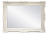 Rococo Louis XV - 75"t Bevel European Style Floor Mirror - Contemporary Gloss White Finish, 6914