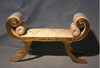 Hand Carved European Reproduction of an Antique 50 Inch Bench