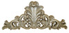 A Classic Elements 18w x 8t, Silver Parcel Gilt, Acanthus, Rosette and Flourish Wall Plaque Over Door Pediment, Customizable