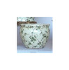 Off White and Green Ivy Vine - Luxury Handcrafted Chinese Porcelain - 06 Inch Fish Bowl | Fishbowl | Planter Style 35