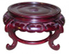 Fancy Wooden Stand for Porcelain, 05.5 Inch Seat, Carved Wood Pedestal