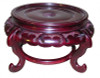 Fancy Wooden Stand for Porcelain, 07.5 Inch Seat, Carved Wood Pedestal