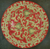 French Red and Gold Lotus Scroll - Luxury Chinese Porcelain Pattern