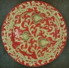⚜️ .LCP B927 - French Red and Gold Lotus Scroll Arabesque