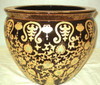 Black and Gold - High End Handmade Porcelain - 14 Inch Chinese | Oriental Fish Bowl | Fishbowl | Planter