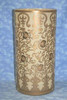 Ivory and Gold Lotus Scroll Arabesque, Luxury Handmade Reproduction Chinese Porcelain, Customizable 18 Inch Umbrella Storage Vase, Style 61