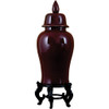 2022:2934 Oxblood Red, Luxury Chinese Porcelain Temple Jar, 36"