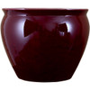 2022:2924 Solid Oxblood - Luxury Hand Painted Porcelain - 16 Inch Fish Bowl | Fishbowl, Planter