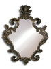 Hand Carved Italy - 70 Inch Oversized Grand Baroque Mirror - Ash Brown and Gold Finish