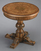 Round Marquetry - 25.5 Inch Pedestal - Accent End Table