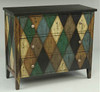Hand Painted - 42 Inch Accent Chest - Harlequin Design