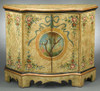 Hand Painted - 37 Inch Accent Commode - Nature, Floral & Ribbons Design