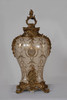 Fine Hand Painted Porcelain - Bronze Ormolu Mounts - 27 Inch Oversized Urn