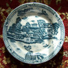 Indigo Blue and White Pagoda, Luxury Handmade Reproduction Chinese Porcelain, 12 Inch Decorative Display Plate Style 83