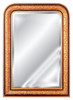 Classic Elements 28" X 40" Rectangular Shape Beveled Glass Reproduction Mirror, Gold Leaf Finish, 2029