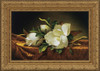 Magnolias on Gold Velvet - Martin Johnson Heade - Framed Canvas Artwork