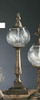 Tabletop Finial - Crystal & Antique Brass