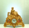 2021 Fancy d'Oro Ormolu - Portrait Porcelain Mantel, Table Clock - Choose Your Finish - Handmade Reproduction of a 17th, 18th Century Dore Bronze Antique, 6731