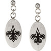 New Orleans Saints Fleur de Lis Logo Ladies Articlulated Dangle Stainless Steel Earrings