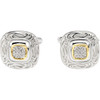 Supreme Sterling Silver 925 | Gold, Diamond Cuff Links