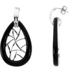 Supreme Sterling Silver 925 | Onyx Teardrop Earrings