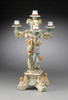 A Meissen Style Tabletop, 25t X 14w X 14d Porcelain Candelabrum, 6706