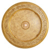 Architectural Accents Filigree Scroll - 1277 Round Cream & Gilt Decorative Ceiling Medallion - 50” Diameter X 3” thick