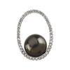 Tahitian Cultured Pearl - White Diamond & Gold Oval Pendant