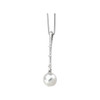 White Freshwater Round Cultured Pearl & Gold - Diamond Pendant Necklace 995 .TS. 62788