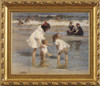 Children Playing at the Seashore - Edward Henry Potthast - Framed Canvas Artwork3 sizes available/Click for info