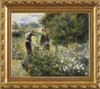 Picking Flowers - Pierre Auguste Renoir - Framed Canvas