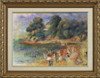The Beach at Pornic - Pierre Auguste Renoir - Framed Canvas Artwork 3443DB 34.75" x 24.75"