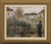 Monet Painting in his Garden - Pierre Auguste Renoir - Framed Canvas Artwork