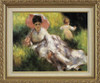 Woman with a Parasol - Pierre Auguste Renoir - Framed Canvas Artwork