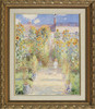 The Artist's Garden at Vetheuil - Claude Monet - Framed Canvas Artwork