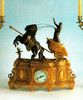 Ornate d'Oro Ormolu - Desk, Mantel, Table Clock - Choose Your Finish - Horse Drawn Egyptian Chariot - Handmade Reproduction of a 17th, 18th Century Dore Bronze Antique, 6659