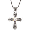 Supreme Sterling Silver 925 | Freshwater Cultured Pearl Cross Necklace