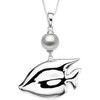 Sterling Silver Sunfish Necklace with White Freshwater Cultured Pearl