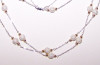 Supreme Sterling Silver 925 | Stardust and Gold Fashion 42 inch Beaded Station Necklace