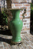 Celadon Green Decorator Crackle - Luxury Handmade Chinese Porcelain and Gilt Brass Ormolu - 29 Inch Palace Vase | Statement Jardiniere - Style B458